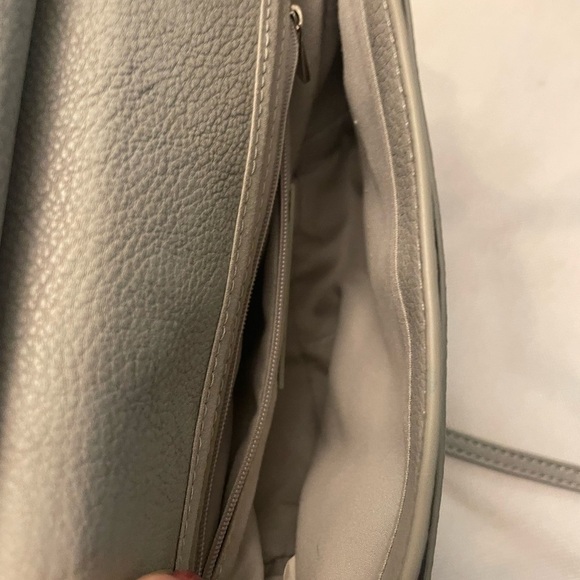 Oliver Bonas Albany Eyelet Saddle Cross Body Bag in Soft Grey/taupe - Picture 7 of 10